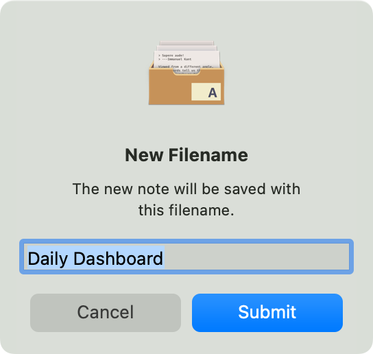 Screenshot of the dialog